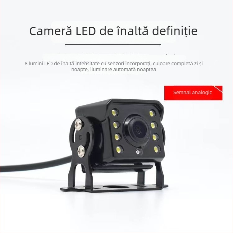 Cameră HD pentru mers înapoi pentru camioane, combine agricole și autobuze, universal 12-24V, 720p, unghi de vizualizare 140°, model A1, greutate 120 g