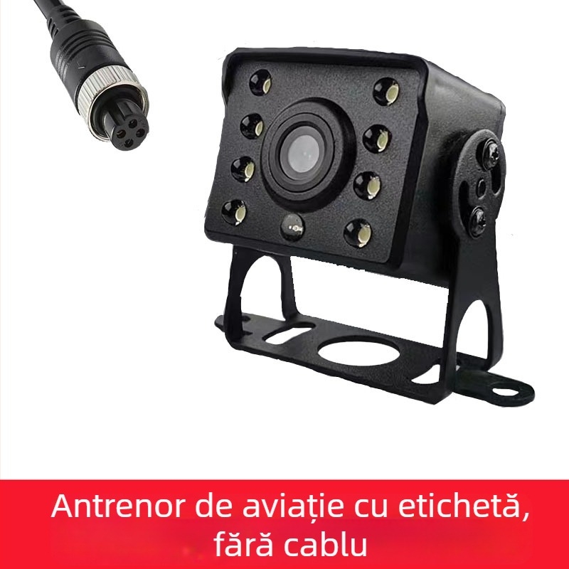 Cameră HD pentru mers înapoi pentru camioane, combine agricole și autobuze, universal 12-24V, 720p, unghi de vizualizare 140°, model A1, greutate 120 g