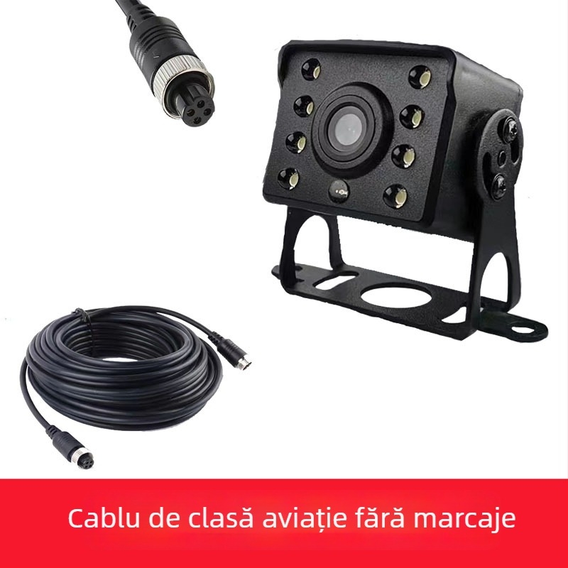 Cameră HD pentru mers înapoi pentru camioane, combine agricole și autobuze, universal 12-24V, 720p, unghi de vizualizare 140°, model A1, greutate 120 g