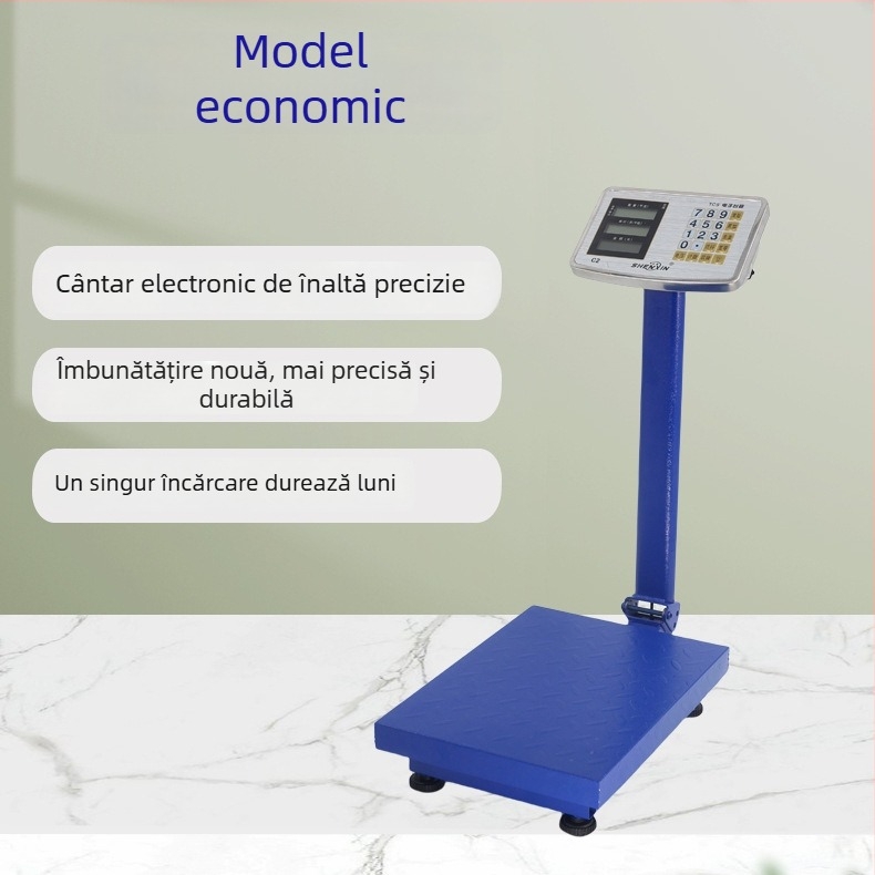 Balanță electronică de banc Shen xin – capacitate 150 kg, măsurare electronică, alimentare: baterie sau rețea, multifuncțională