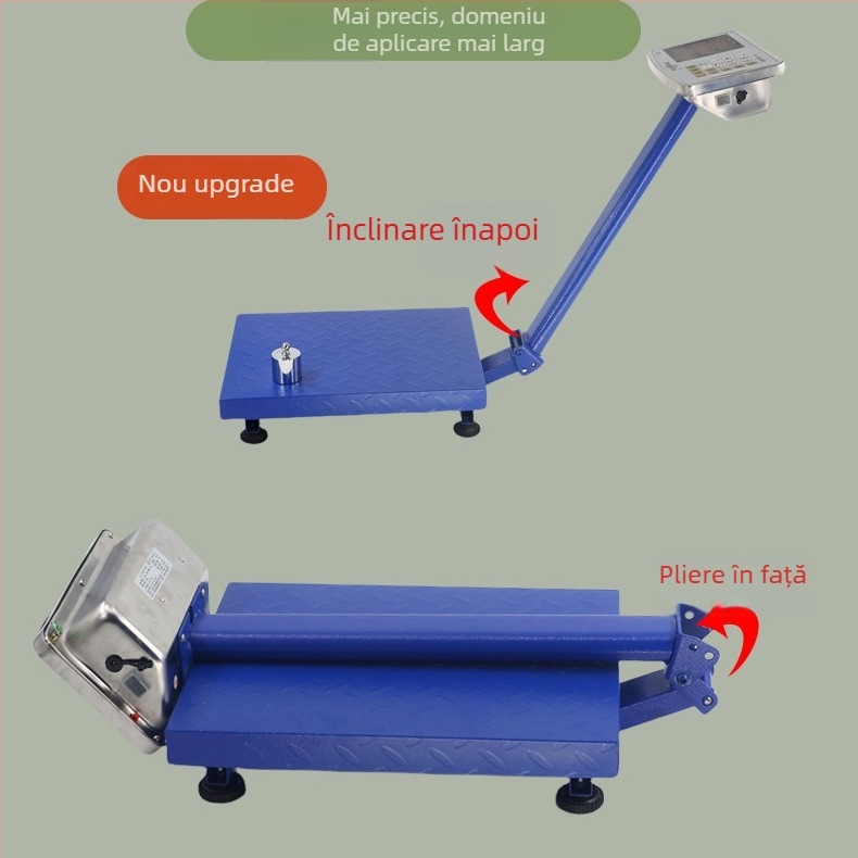 Balanță electronică de banc Shen xin – capacitate 150 kg, măsurare electronică, alimentare: baterie sau rețea, multifuncțională