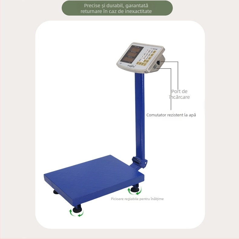 Balanță electronică de banc Shen xin – capacitate 150 kg, măsurare electronică, alimentare: baterie sau rețea, multifuncțională