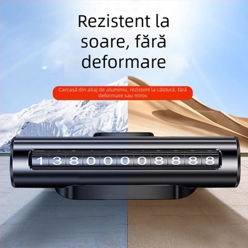 Cardă metalică de parcare pentru mașină, tip ascuns, cu personalizare a logo-ului; imprimare logo disponibilă