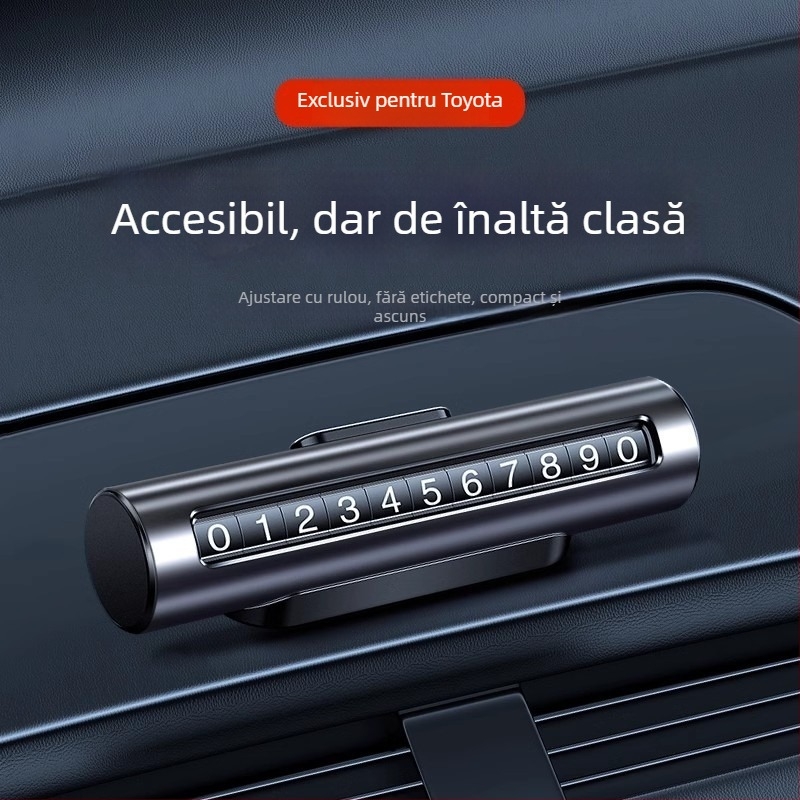 Cardă metalică de parcare pentru mașină, tip ascuns, cu personalizare a logo-ului; imprimare logo disponibilă