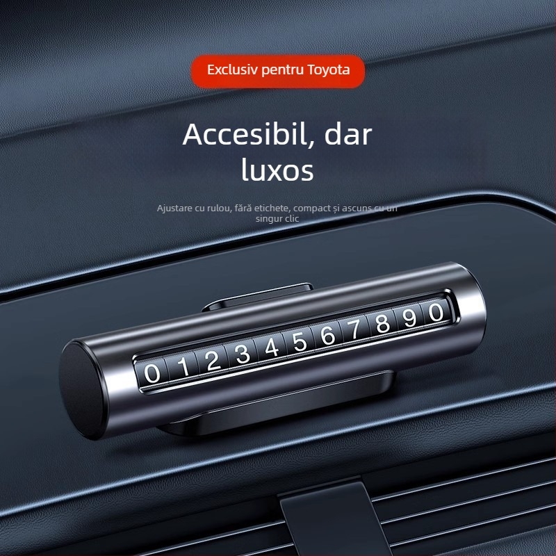 Cardă metalică de parcare pentru mașină, tip ascuns, cu personalizare a logo-ului; imprimare logo disponibilă