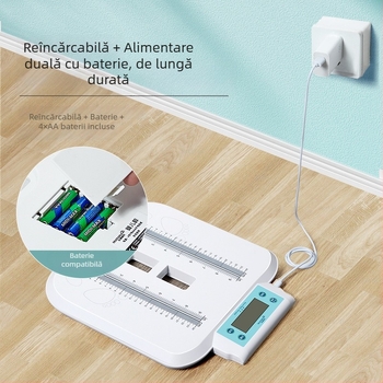 Cântar pentru nou-născuți și sugari - Design cu divizare, Alimentare USB/Baterie, Capacitate 120 kg