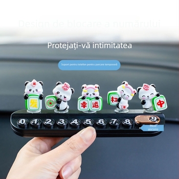 Placă de parcare temporară pentru mașină cu număr de telefon, din plastic, model T-016, tip ascuns, nepersonalizabil