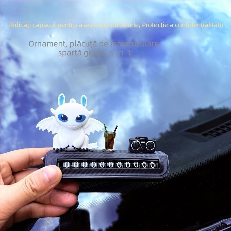 Placă cu număr de telefon pentru autoturism, montată pe mașină, pentru parcare temporară și mutarea mașinii, imprimare logo disponibilă, marcă privată autorizată