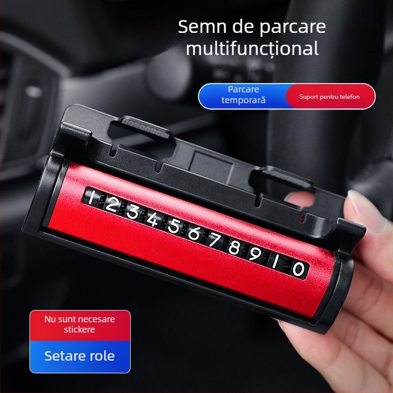 Placă de parcare ascunsă pentru mașină, braț metal + plastic, logo tipărit, marca Yikadi