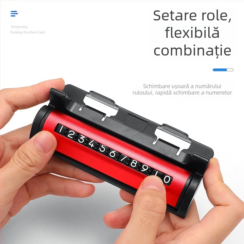 Placă de parcare ascunsă pentru mașină, braț metal + plastic, logo tipărit, marca Yikadi