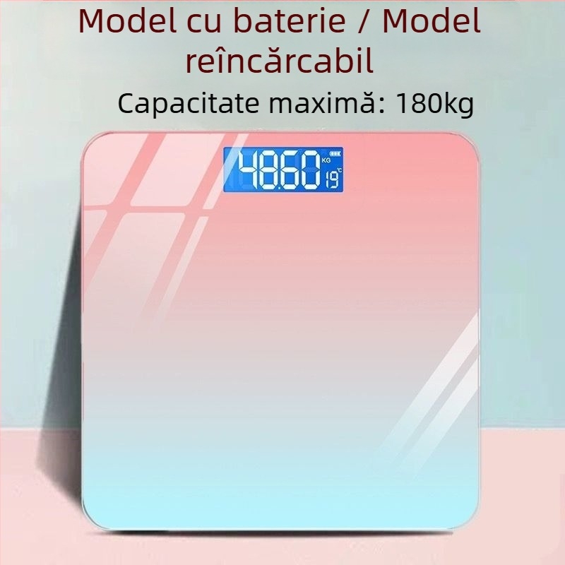 Cântar digital de uz casnic pentru sănătate – cântar corporal precis și inteligent, cu încărcare USB, pentru adulți