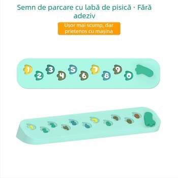 Zonă temporară de parcare pentru mașină cu număr de telefon pentru femei, decor interior auto fără adeziv, semn PVC, model Rainbow Cat Claw Stop Sign