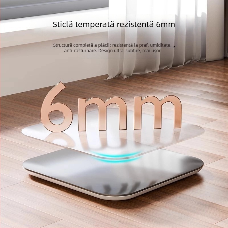 Cântar electronic de uz casnic – compact, design de înaltă clasă, alimentat pe baterii, măsoară greutatea, 0.5 kg-180 kg, pentru toți utilizatorii