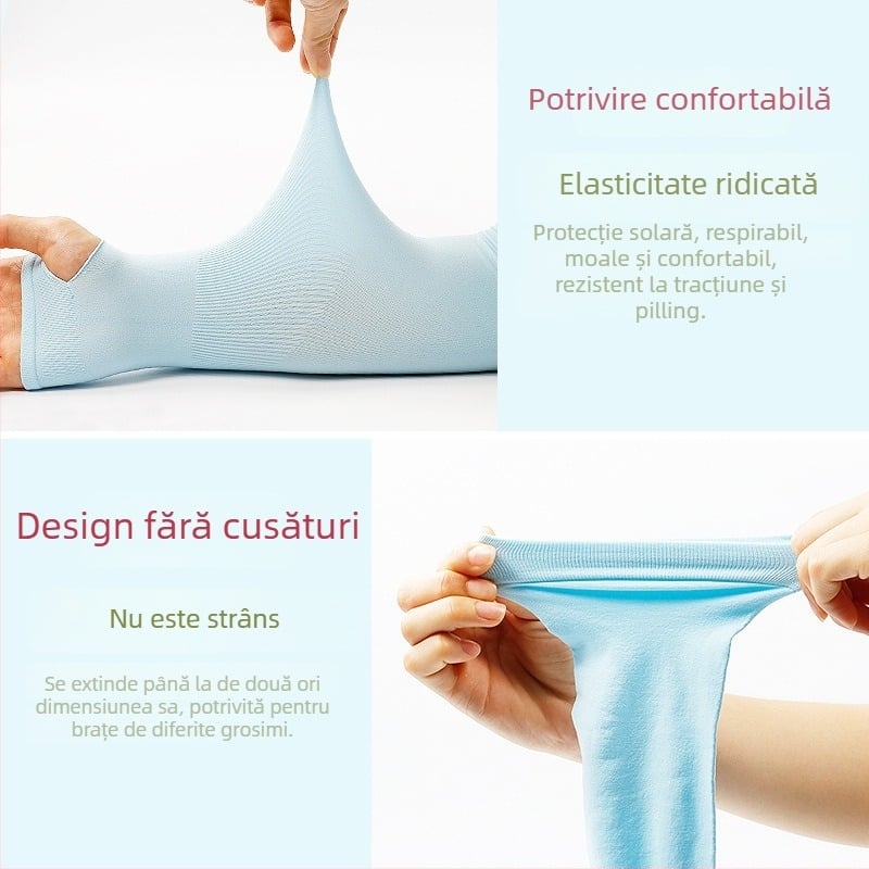 Manșete pentru brațe din nailon Ice Silk, unisex, vară 2024, protecție solară, greutate 20–24 g, conținut principal 70–80%