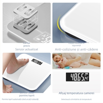 Cântar de greutate – Big orange, pentru adulți, capacitate maximă 180 kg, alimentare prin baterie și încărcare USB