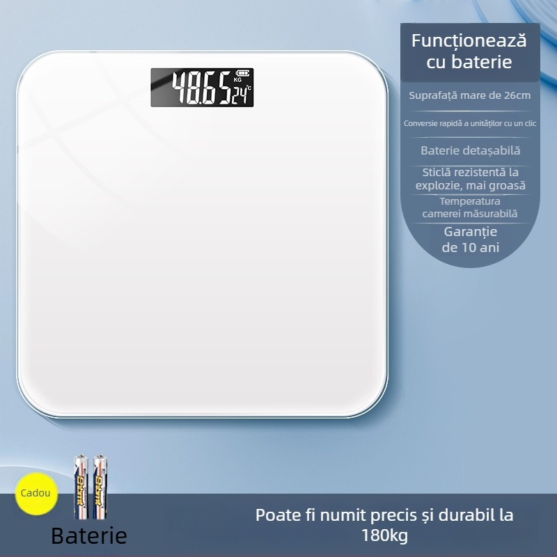 Cântar de greutate – Big orange, pentru adulți, capacitate maximă 180 kg, alimentare prin baterie și încărcare USB