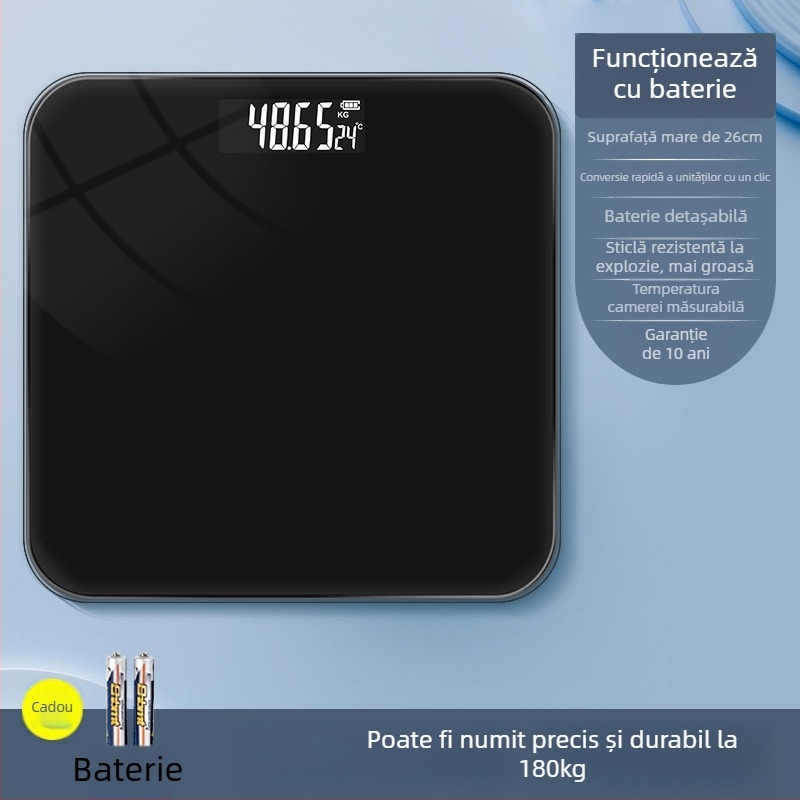 Cântar de greutate – Big orange, pentru adulți, capacitate maximă 180 kg, alimentare prin baterie și încărcare USB