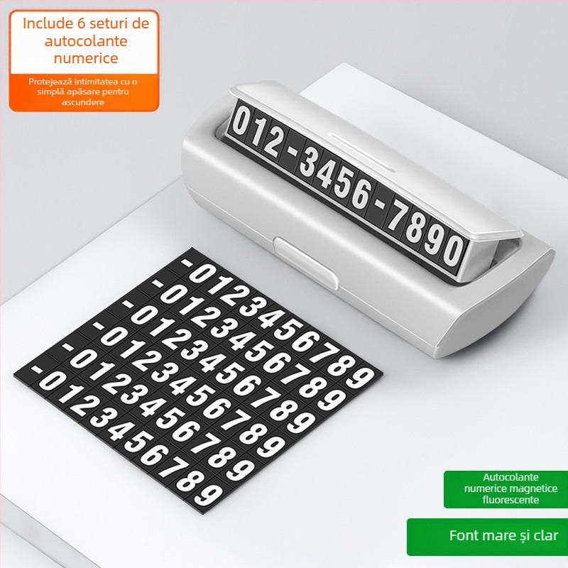 Placă temporară de parcare pentru mașină, plastic, model 1600, tip ascuns