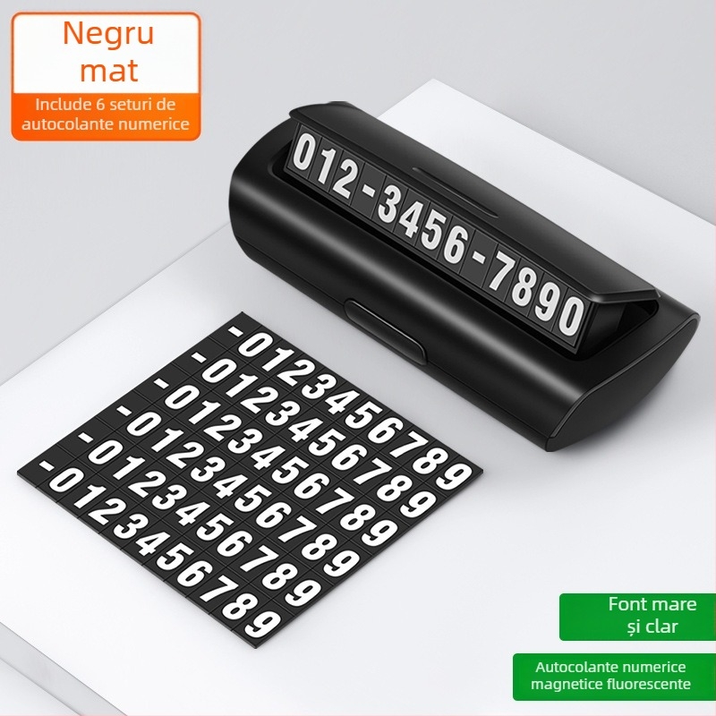 Placă temporară de parcare pentru mașină, plastic, model 1600, tip ascuns