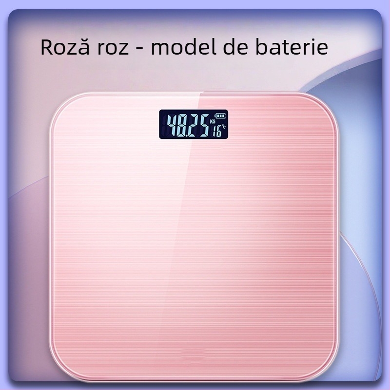Cântar inteligent pentru uz casnic cu afișaj de temperatură și testare a grăsimii și apei — interval 0,2–180 kg, LCD, senzor de înaltă precizie, sticlă securizată