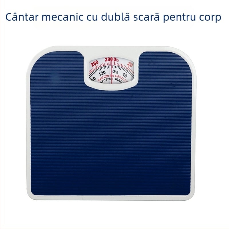 Cântar mecanic cu două scări pentru corp, mecanism cu arc, corp din metal, măsoară greutatea până la 130 kg, Kai Chuan