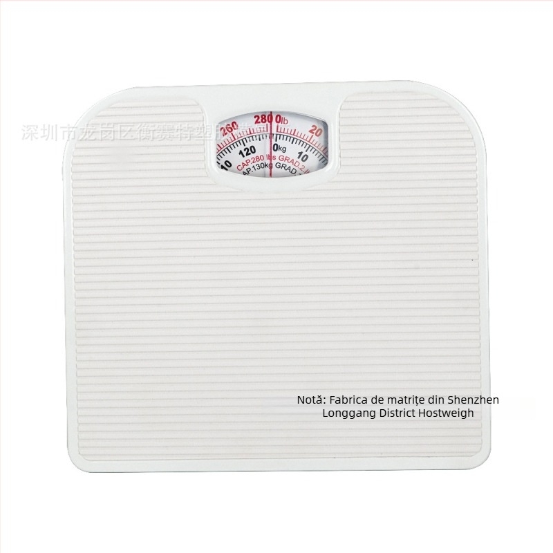 Cântar mecanic cu două scări pentru corp, mecanism cu arc, corp din metal, măsoară greutatea până la 130 kg, Kai Chuan