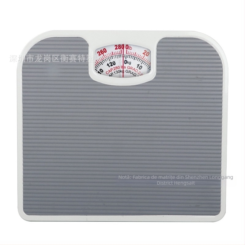 Cântar mecanic cu două scări pentru corp, mecanism cu arc, corp din metal, măsoară greutatea până la 130 kg, Kai Chuan