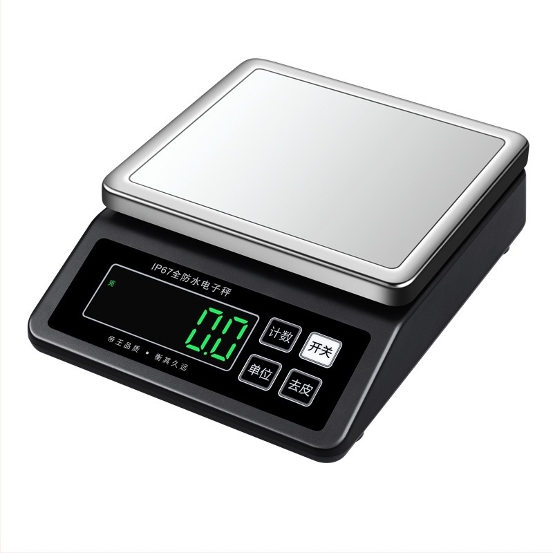 Emperor DH-8903 Cântar de bucătărie impermeabil, 1 kg/0,1 g–15 kg/1 g, oțel inox 304, alimentare prin DC, balanță electronică multifuncțională