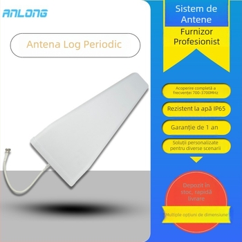 Antena log-periodică direcțională pentru exterior, câștig 10 dBi, polarizare unică, pentru 2G/3G/4G/5G