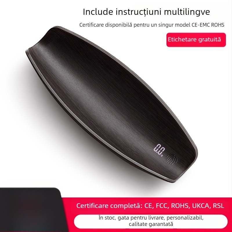 Cântar digital pentru ceai DH-C03, capacitate 500 g, precizie 0,1 g, alimentare USB, ABS+metal