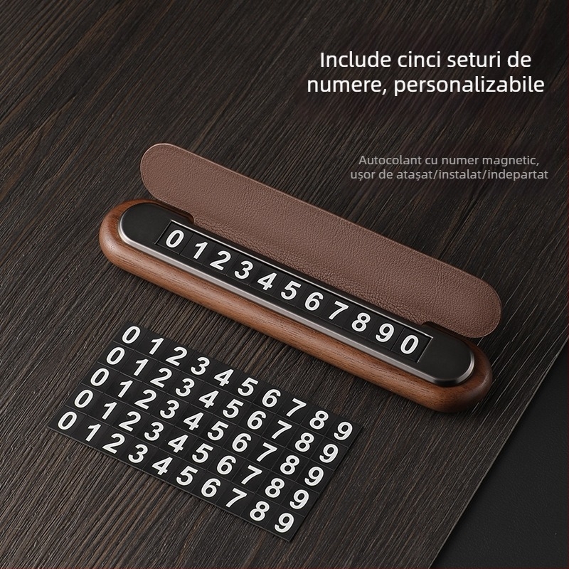 Semn de parcare temporar din lemn, model cu capac rabatabil; marca ms; personalizabil cu logo; etichetă privată licențiată