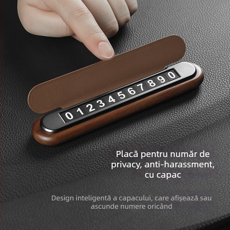 Semn de parcare temporar din lemn, model cu capac rabatabil; marca ms; personalizabil cu logo; etichetă privată licențiată