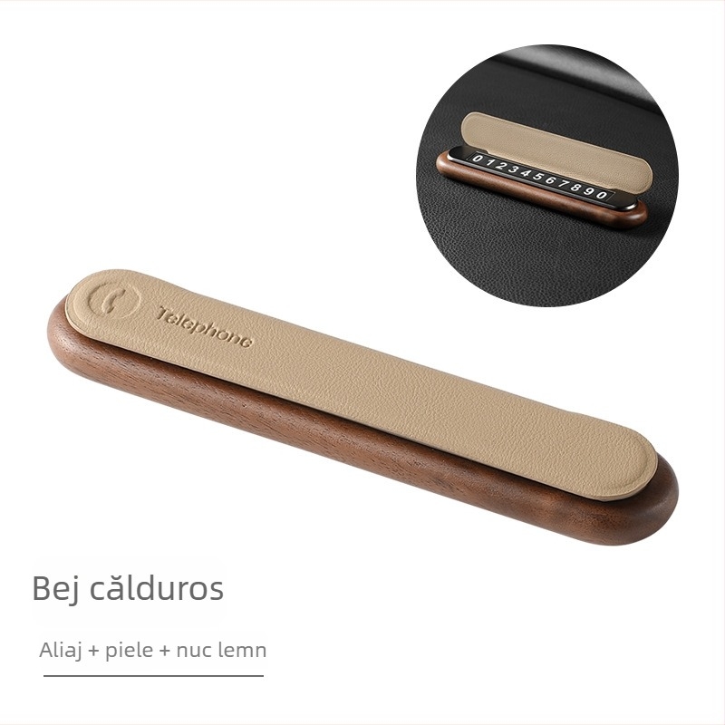 Semn de parcare temporar din lemn, model cu capac rabatabil; marca ms; personalizabil cu logo; etichetă privată licențiată