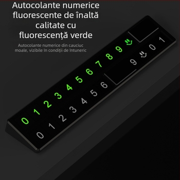 Xunhao placă de parcare temporară ascunsă, metal, model XH-TC105, etichetă privată licențiată