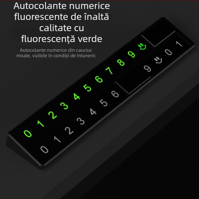 Xunhao placă de parcare temporară ascunsă, metal, model XH-TC105, etichetă privată licențiată