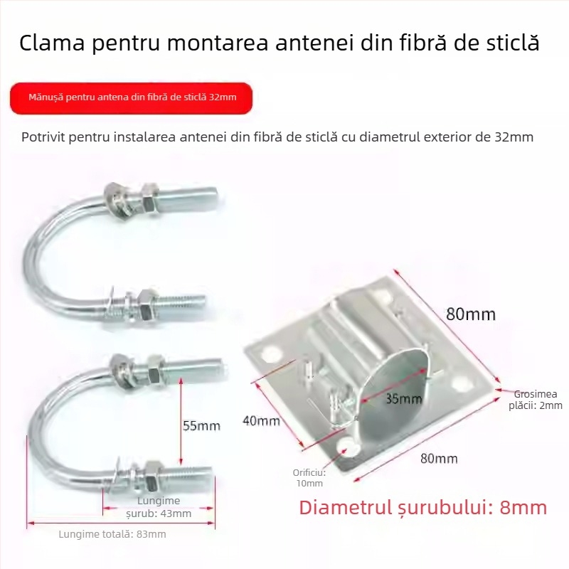 Suport de montaj pentru antenă din fibră de sticlă pentru exterior (Material: fibră de sticlă; Utilizare: exterior; Brand: Chenyuxin)