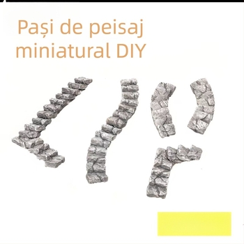 Scări DIY din rocă pentru trasee montane – mini peisaj bonsai și acvariu, rășină, formă scară, stil chinezesc, lucrat manual