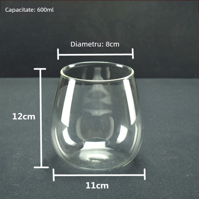 Sticlă cu micro-peisaj de mușchi – sticlă din borosilikat înalt, decor DIY pentru birou, cadou pentru casă