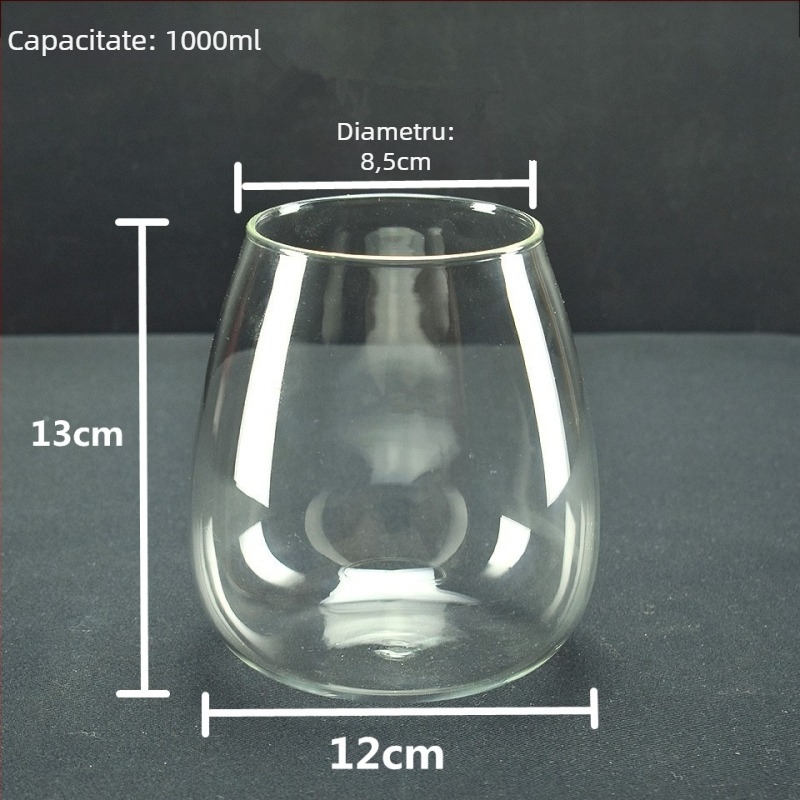 Sticlă cu micro-peisaj de mușchi – sticlă din borosilikat înalt, decor DIY pentru birou, cadou pentru casă