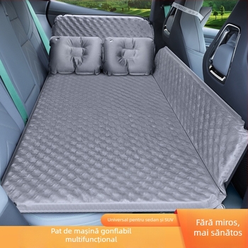 Pat de aer pentru bancheta din spate a mașinii — potrivire universală pentru sedane, material flocking, umflare automată