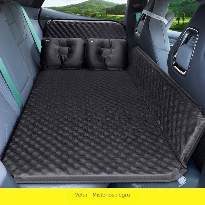 Pat de aer pentru bancheta din spate a mașinii — potrivire universală pentru sedane, material flocking, umflare automată