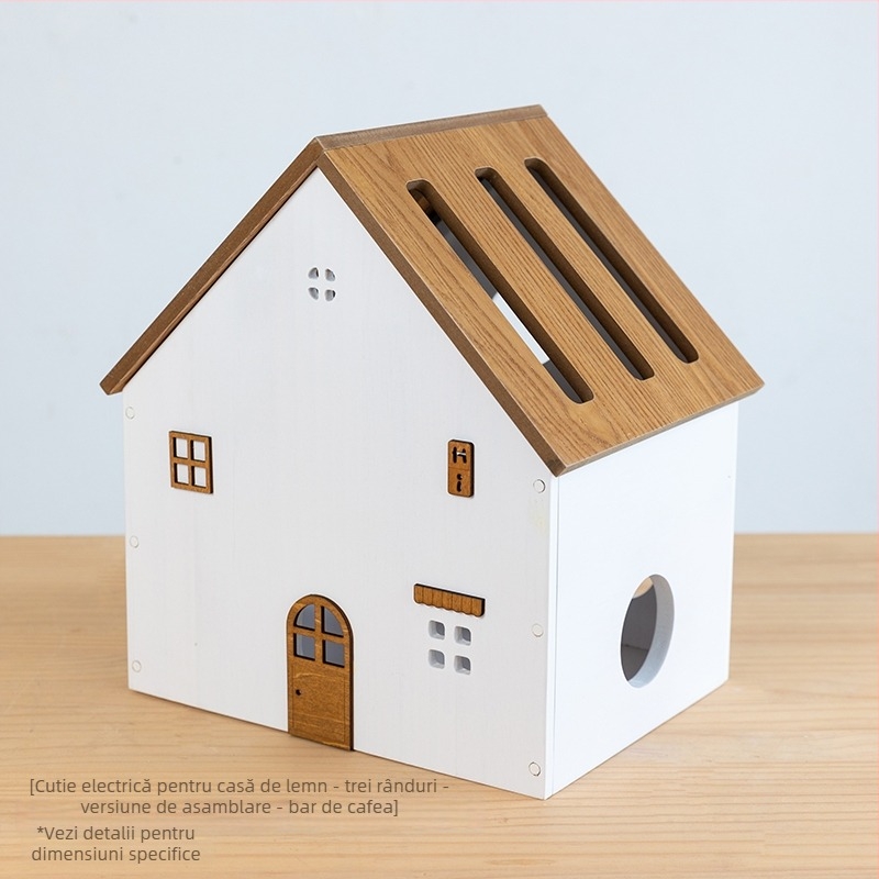 Cutie de depozitare pentru router wireless, montată pe perete, 6 niveluri, decor cu floare de mătase pentru set-top box, depozitare de călătorie