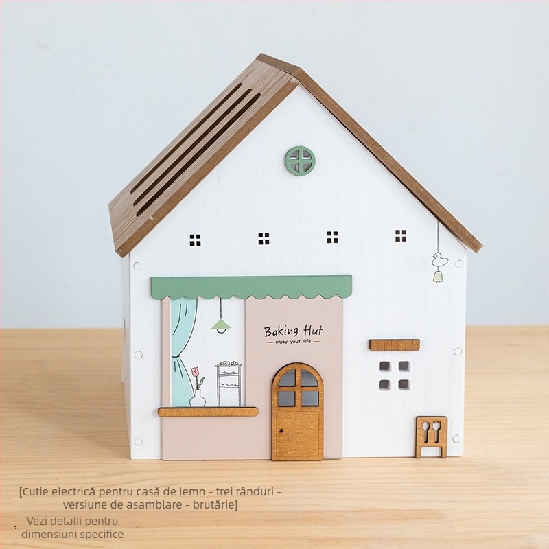 Cutie de depozitare pentru router wireless, montată pe perete, 6 niveluri, decor cu floare de mătase pentru set-top box, depozitare de călătorie