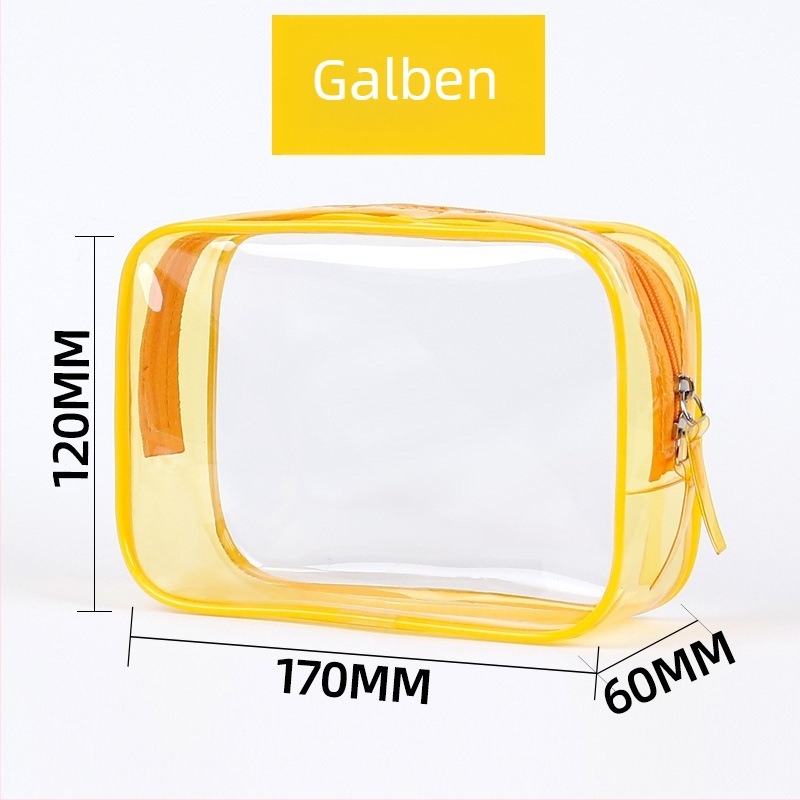 Geantă cosmetică din PVC, transparentă, cubică, organizator de călătorie pentru depozitare machiaj