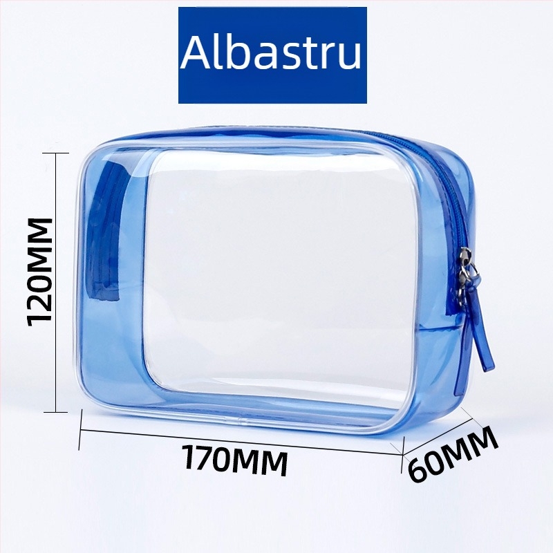 Geantă cosmetică din PVC, transparentă, cubică, organizator de călătorie pentru depozitare machiaj