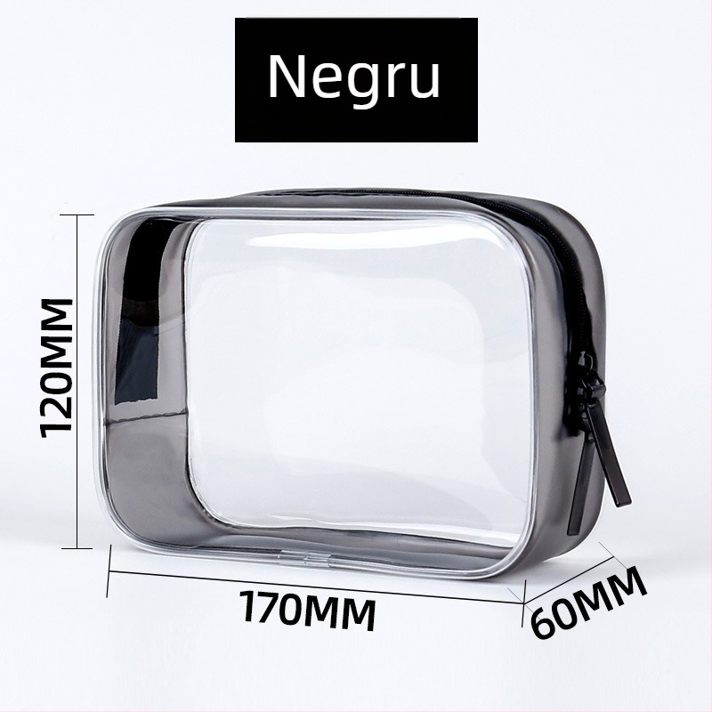Geantă cosmetică din PVC, transparentă, cubică, organizator de călătorie pentru depozitare machiaj