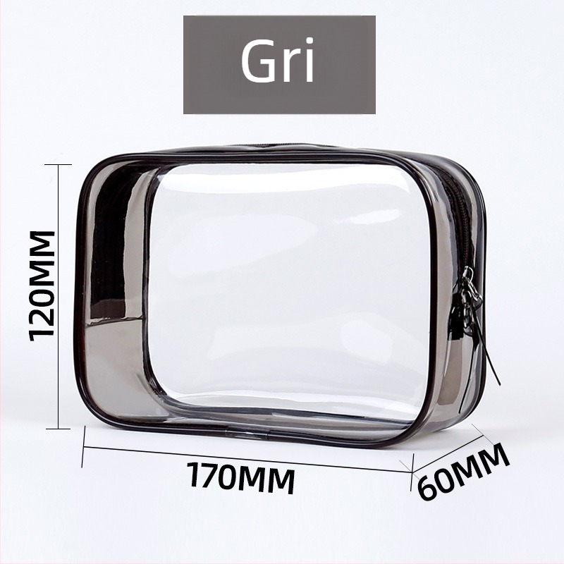 Geantă cosmetică din PVC, transparentă, cubică, organizator de călătorie pentru depozitare machiaj