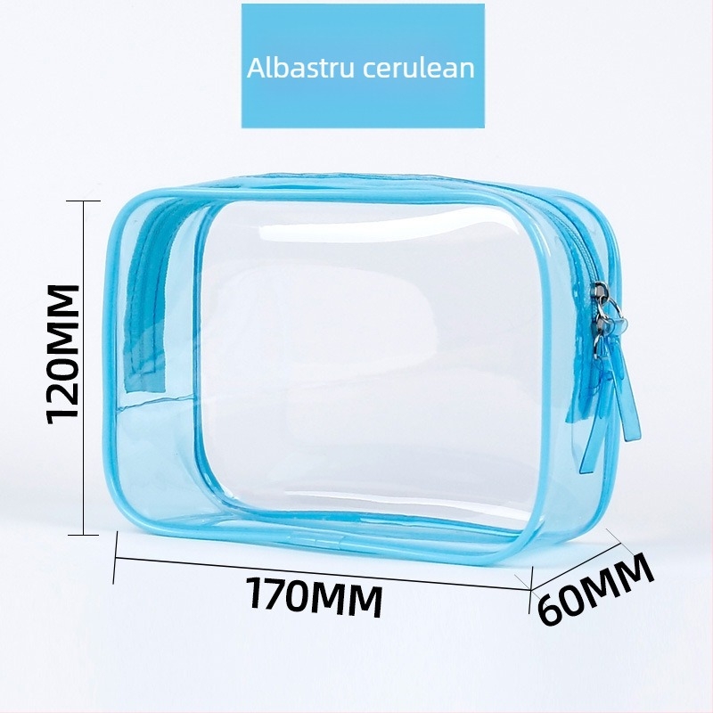 Geantă cosmetică din PVC, transparentă, cubică, organizator de călătorie pentru depozitare machiaj
