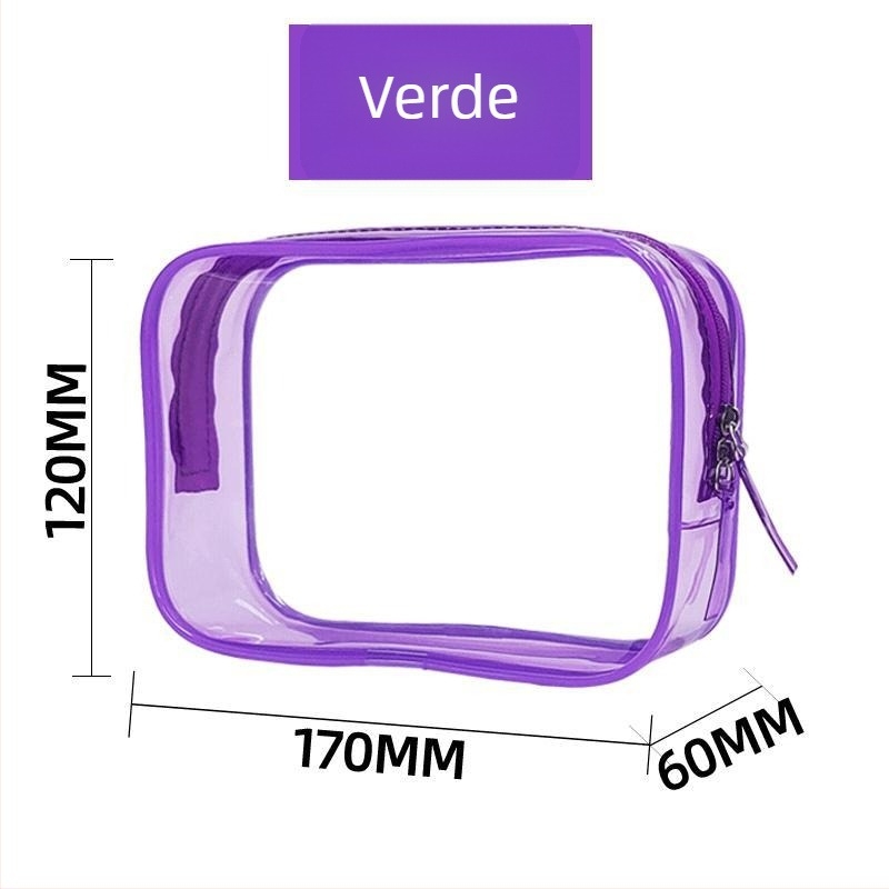Geantă cosmetică din PVC, transparentă, cubică, organizator de călătorie pentru depozitare machiaj
