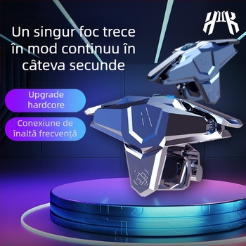 Controller JS66 cu buton puls pentru PUBG Mobile, Naraka Bladepoint și CrossFire — interfață USB, conectivitate wireless, ABS carcasă, fără vibrații, compatibil cu iOS și Android